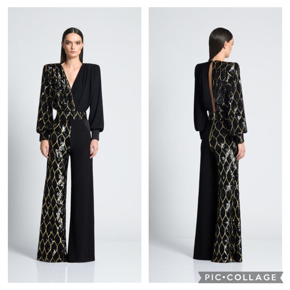ZHIVAGO Night Moves Jumpsuits in Black. Size 10
